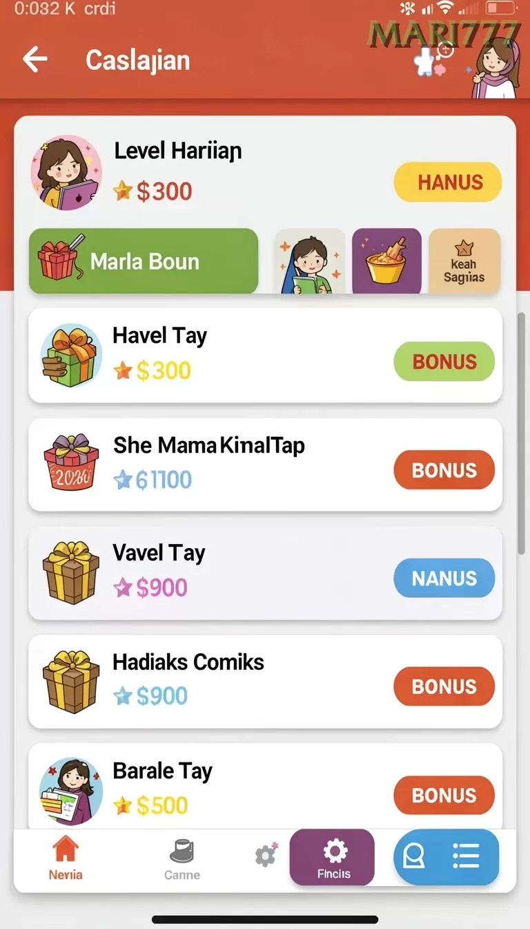 Cuplikan layar D200M — aktivitas